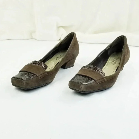 Franco Sarto 6.5M Pacer Suede Croc/Animal Print - Picture 9 of 12